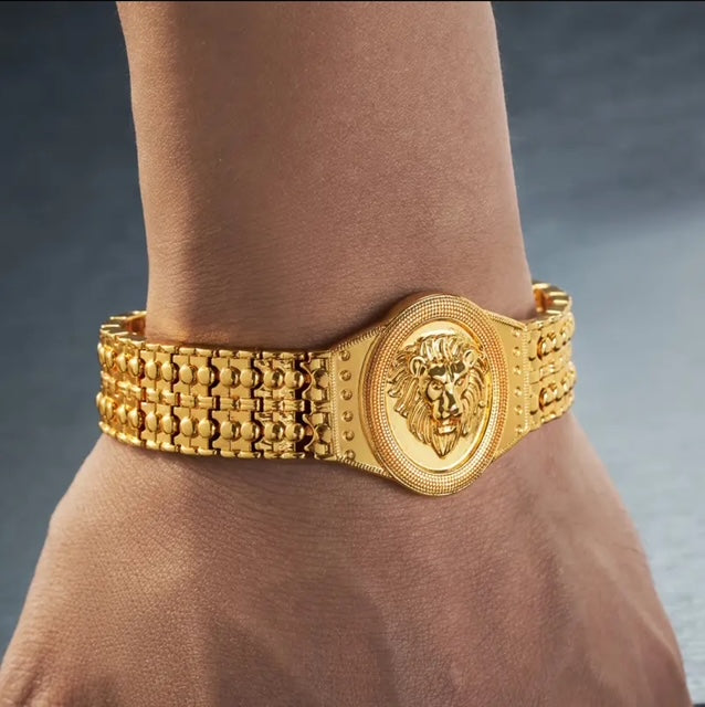 Pulsera León en Oro 18k Laminado