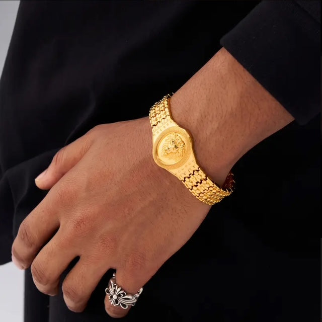 Pulsera León en Oro 18k Laminado