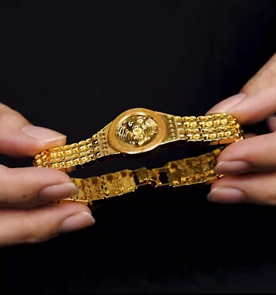 Pulsera León en Oro 18k Laminado